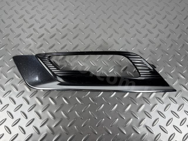 Решітка переднього бампера ліва Ford Fusion mk5 17-18 під птф LED глянець, з хром молдингом - фото 1