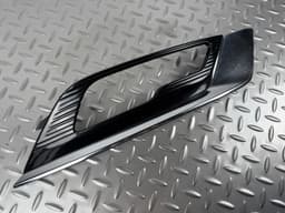 Решетка переднего бампера правая Ford Fusion mk5 17-18 под птф LED глянец, с хром молдингом - превью 3