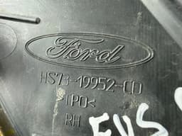 Решетка переднего бампера правая Ford Fusion mk5 17-18 под птф LED глянец, с хром молдингом - превью 5